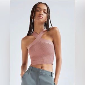 Aritzia Wilfred Cayenne Halter Top - Poetic Pink